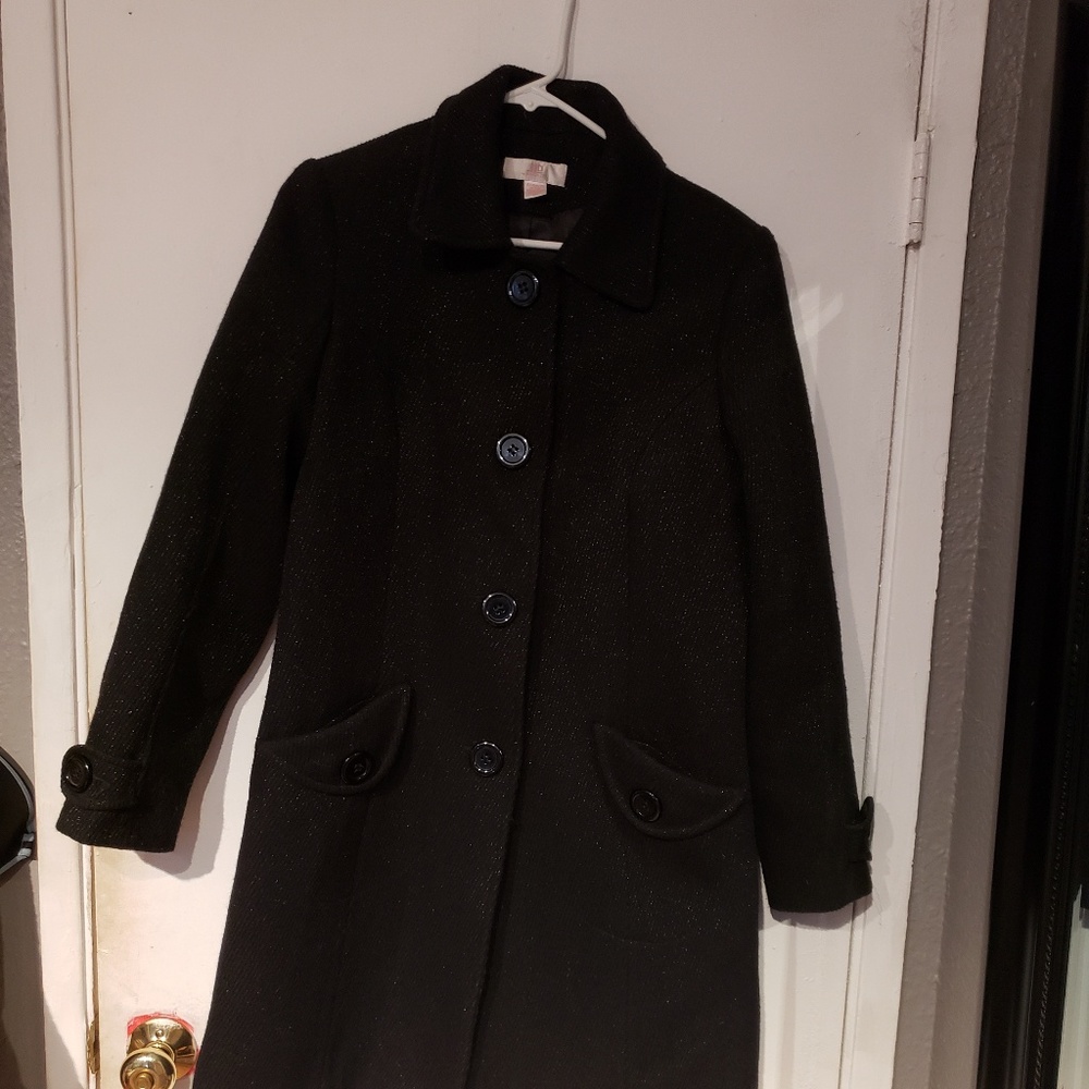 Black with shimmer threading coat